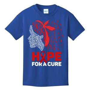 Hope For A Cure Red Ribbon National Hiv Awareness Month Gift Kids T-Shirt