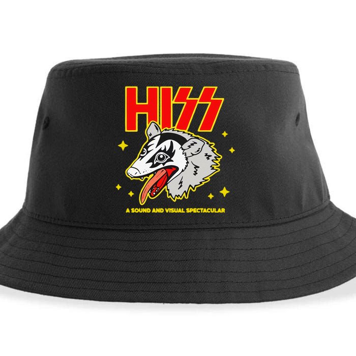 Hiss Funny A Sound And Visual Spectacular Opossum Sustainable Bucket Hat