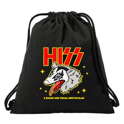 Hiss Funny A Sound And Visual Spectacular Opossum Drawstring Bag