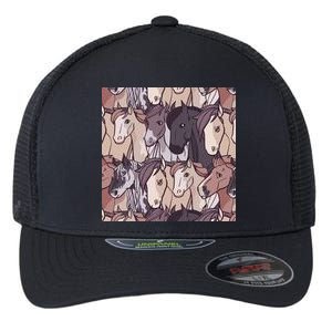 Horses Farm Animal Flexfit Unipanel Trucker Cap