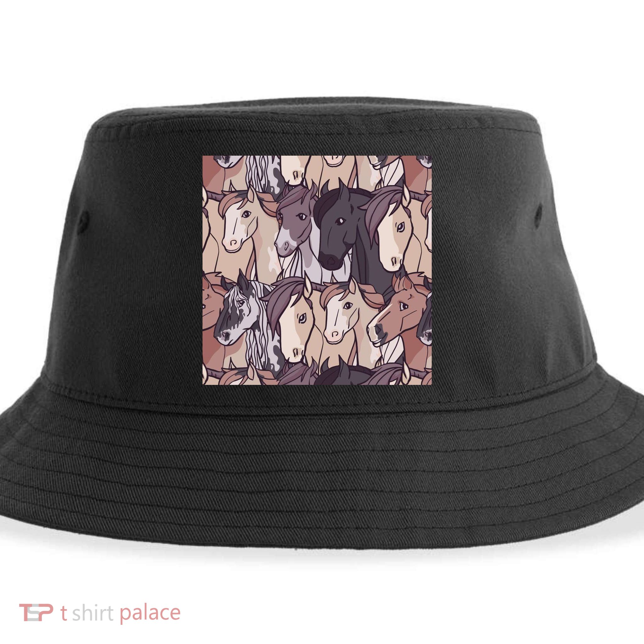 Horses Farm Animal Sustainable Bucket Hat