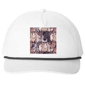 Horses Farm Animal Snapback Five-Panel Rope Hat