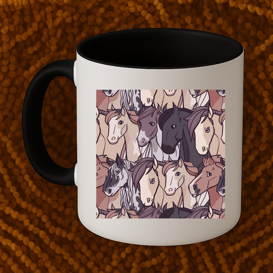 Horses Farm Animal Mug