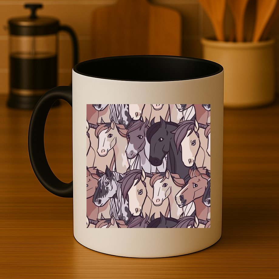 Horses Farm Animal Mug