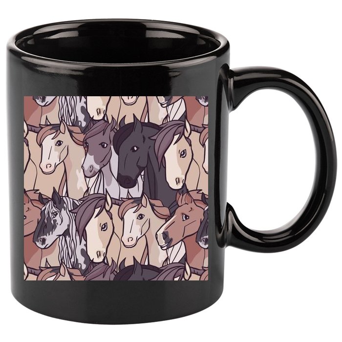 Horses Farm Animal 11oz C Handle Ceramic Mug
