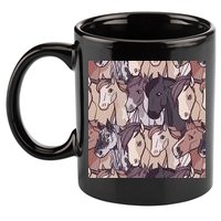 Horses Farm Animal 11oz C Handle Ceramic Mug
