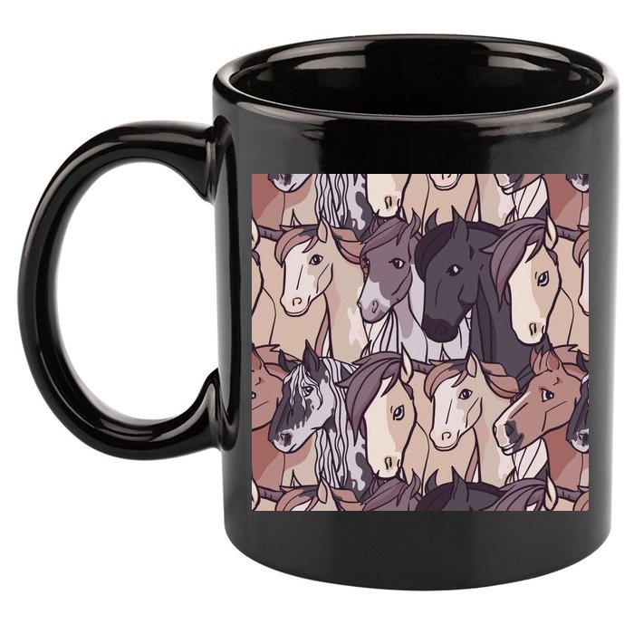 Horses Farm Animal 11oz C Handle Ceramic Mug
