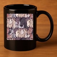 Horses Farm Animal 11oz C Handle Ceramic Mug