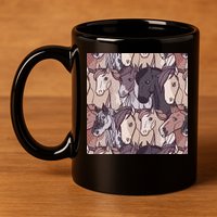 Horses Farm Animal 11oz C Handle Ceramic Mug