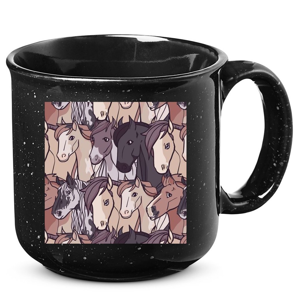 Horses Farm Animal 15oz Campfire Ceramic Mug