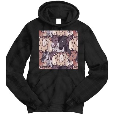 Horses Farm Animal Tie Dye Hoodie