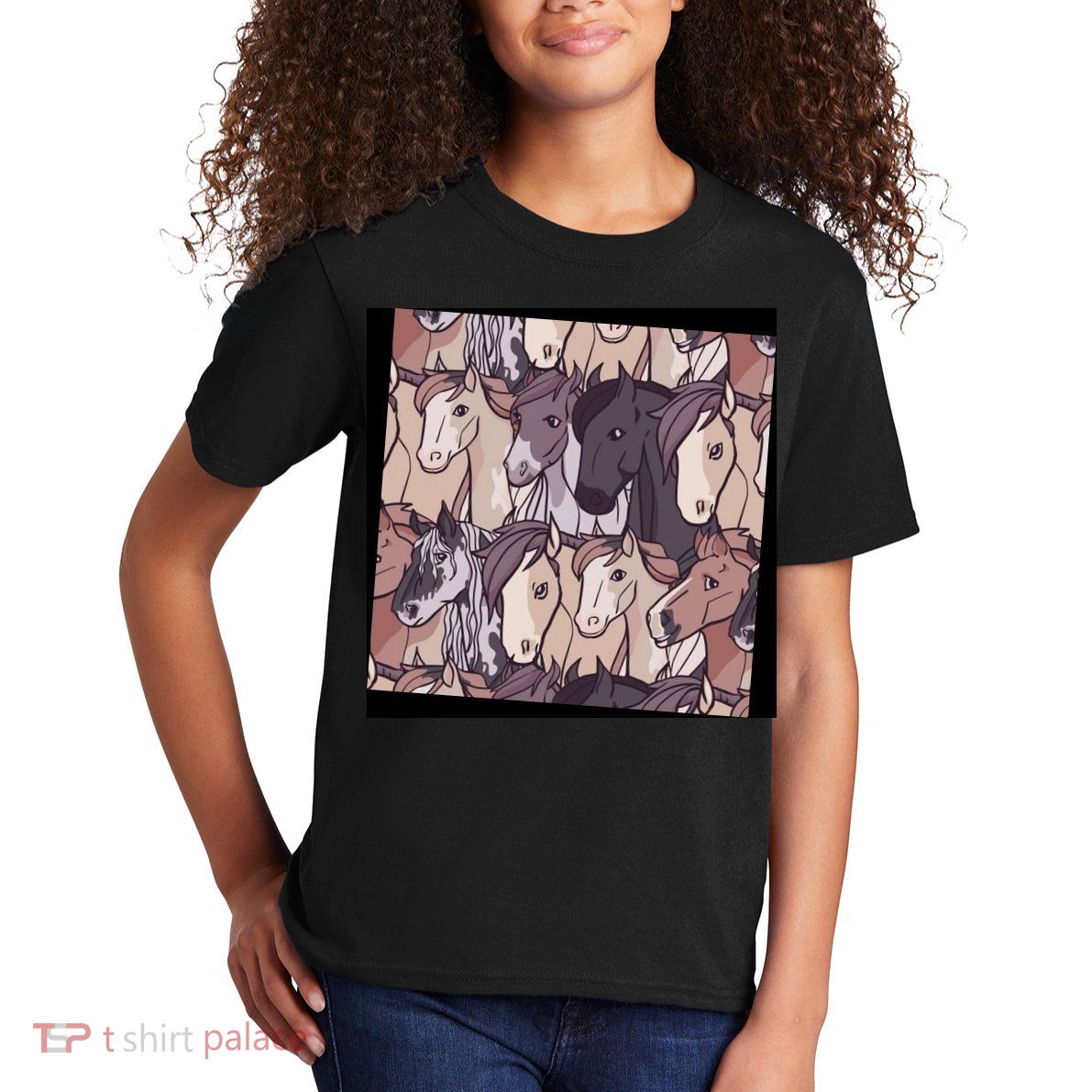 Horses Farm Animal Kids T-Shirt