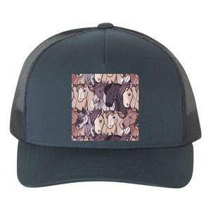 Horses Farm Animal Yupoong Adult 5-Panel Trucker Hat