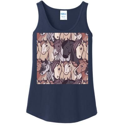 Horses Farm Animal Ladies Essential Tank