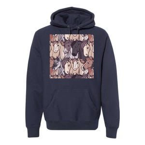 Horses Farm Animal Premium Hoodie