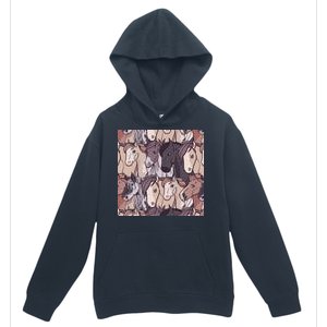 Horses Farm Animal Urban Pullover Hoodie