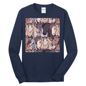 Horses Farm Animal Tall Long Sleeve T-Shirt