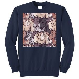 Horses Farm Animal Tall Sweatshirt