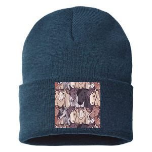 Horses Farm Animal Sustainable Knit Beanie