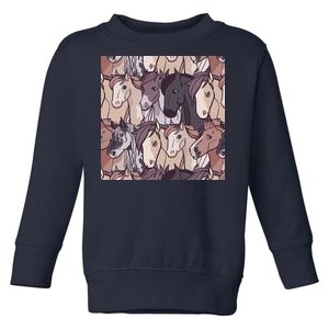 Horses Farm Animal Toddler Sweatshirt