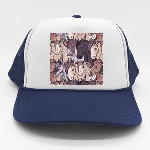 Horses Farm Animal Trucker Hat