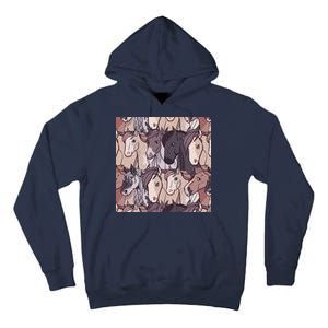 Horses Farm Animal Tall Hoodie