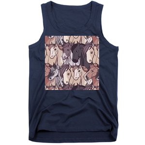 Horses Farm Animal Tank Top