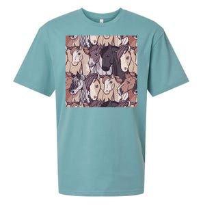 Horses Farm Animal Sueded Cloud Jersey T-Shirt