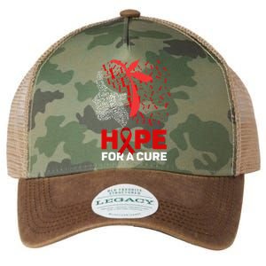 Hope For A Cure Red Ribbon National HIV Awareness Month Legacy Tie Dye Trucker Hat