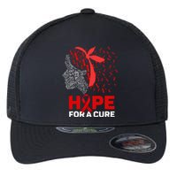 Hope For A Cure Red Ribbon National HIV Awareness Month Flexfit Unipanel Trucker Cap