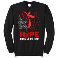 Hope For A Cure Red Ribbon National HIV Awareness Month Sweatshirt