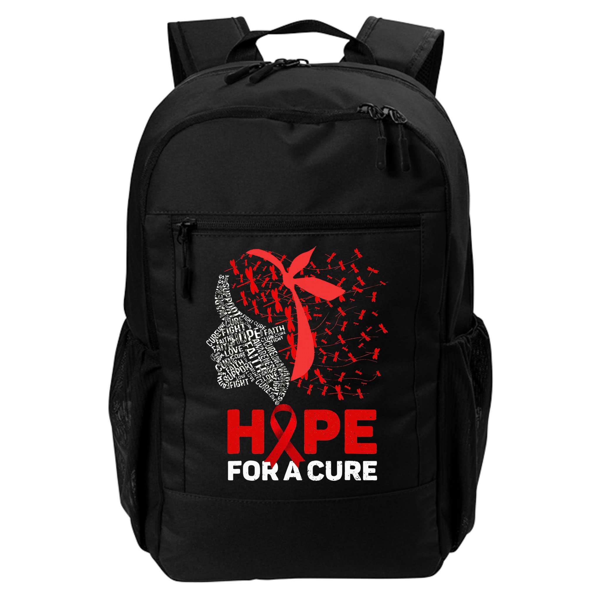 Hope For A Cure Red Ribbon National HIV Awareness Month Backpack