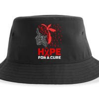 Hope For A Cure Red Ribbon National HIV Awareness Month Sustainable Bucket Hat