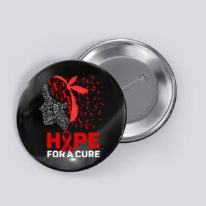 Hope For A Cure Red Ribbon National HIV Awareness Month Button