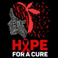 Hope For A Cure Red Ribbon National HIV Awareness Month Button