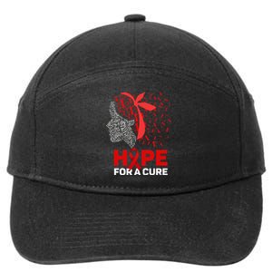 Hope For A Cure Red Ribbon National HIV Awareness Month 7-Panel Snapback Hat