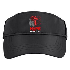 Hope For A Cure Red Ribbon National HIV Awareness Month Adult Drive Performance Visor