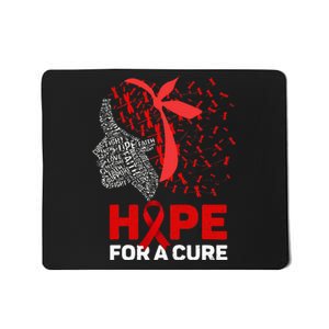 Hope For A Cure Red Ribbon National HIV Awareness Month Mousepad