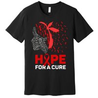 Hope For A Cure Red Ribbon National HIV Awareness Month Premium T-Shirt