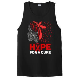 Hope For A Cure Red Ribbon National HIV Awareness Month PosiCharge Competitor Tank