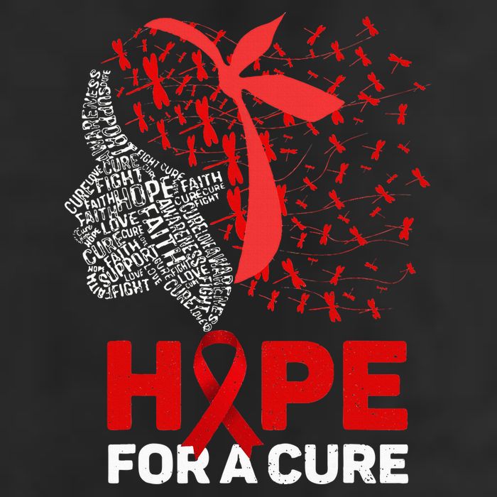 Hope For A Cure Red Ribbon National HIV Awareness Month Golf Towel
