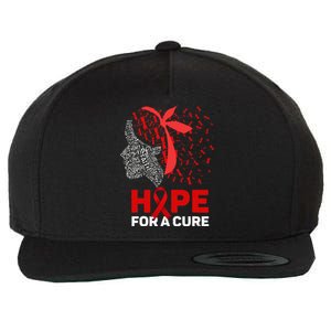 Hope For A Cure Red Ribbon National HIV Awareness Month Wool Snapback Cap