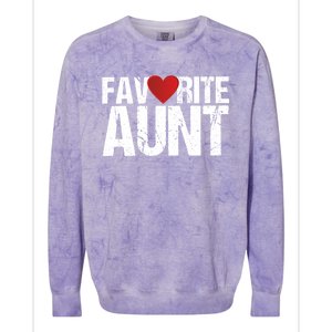 Heart Favorite Aunt Funny Gift Colorblast Crewneck Sweatshirt