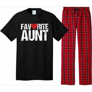 Heart Favorite Aunt Funny Gift Pajama Set