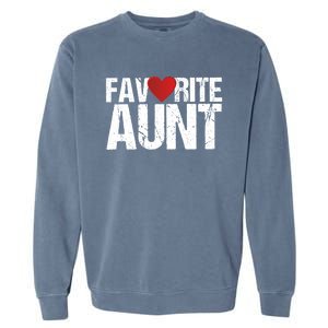 Heart Favorite Aunt Funny Gift Garment-Dyed Sweatshirt