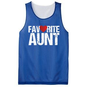 Heart Favorite Aunt Funny Gift Mesh Reversible Basketball Jersey Tank