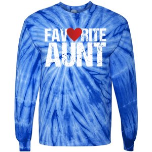 Heart Favorite Aunt Funny Gift Tie-Dye Long Sleeve Shirt