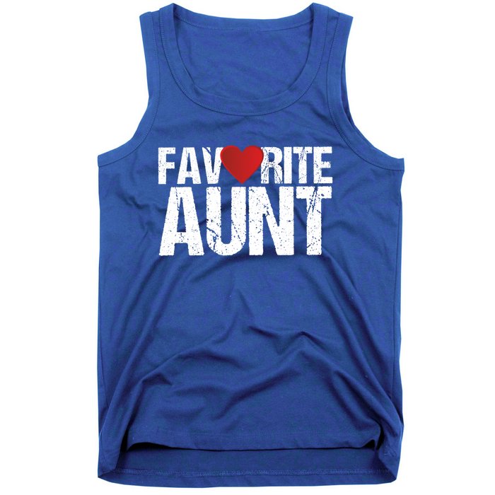 Heart Favorite Aunt Funny Gift Tank Top