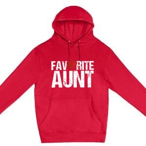 Heart Favorite Aunt Funny Gift Premium Pullover Hoodie