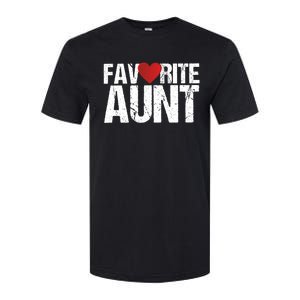 Heart Favorite Aunt Funny Gift Softstyle CVC T-Shirt